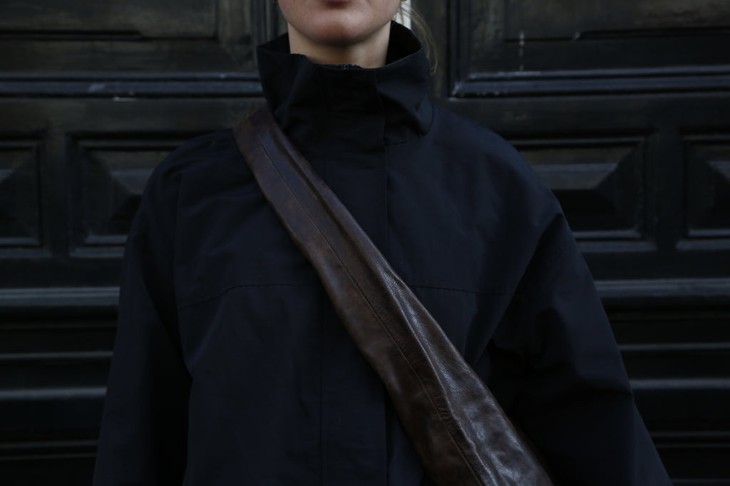 Leather Crossbody — Brown
