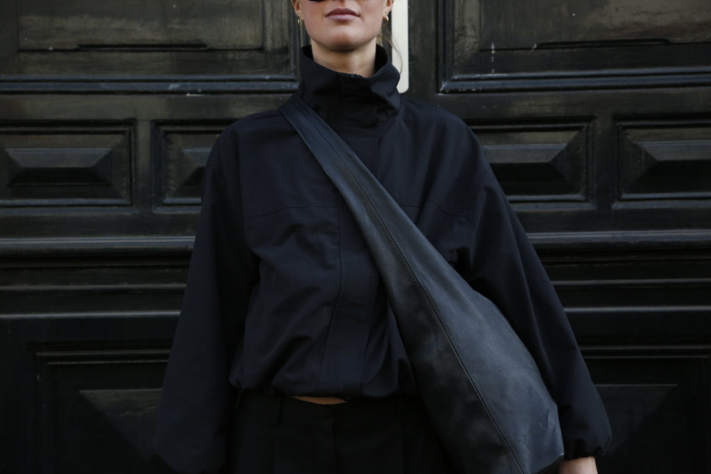 Leather Crossbody — Black