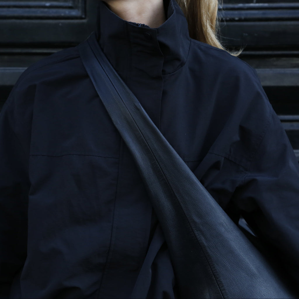 Leather Crossbody — Black