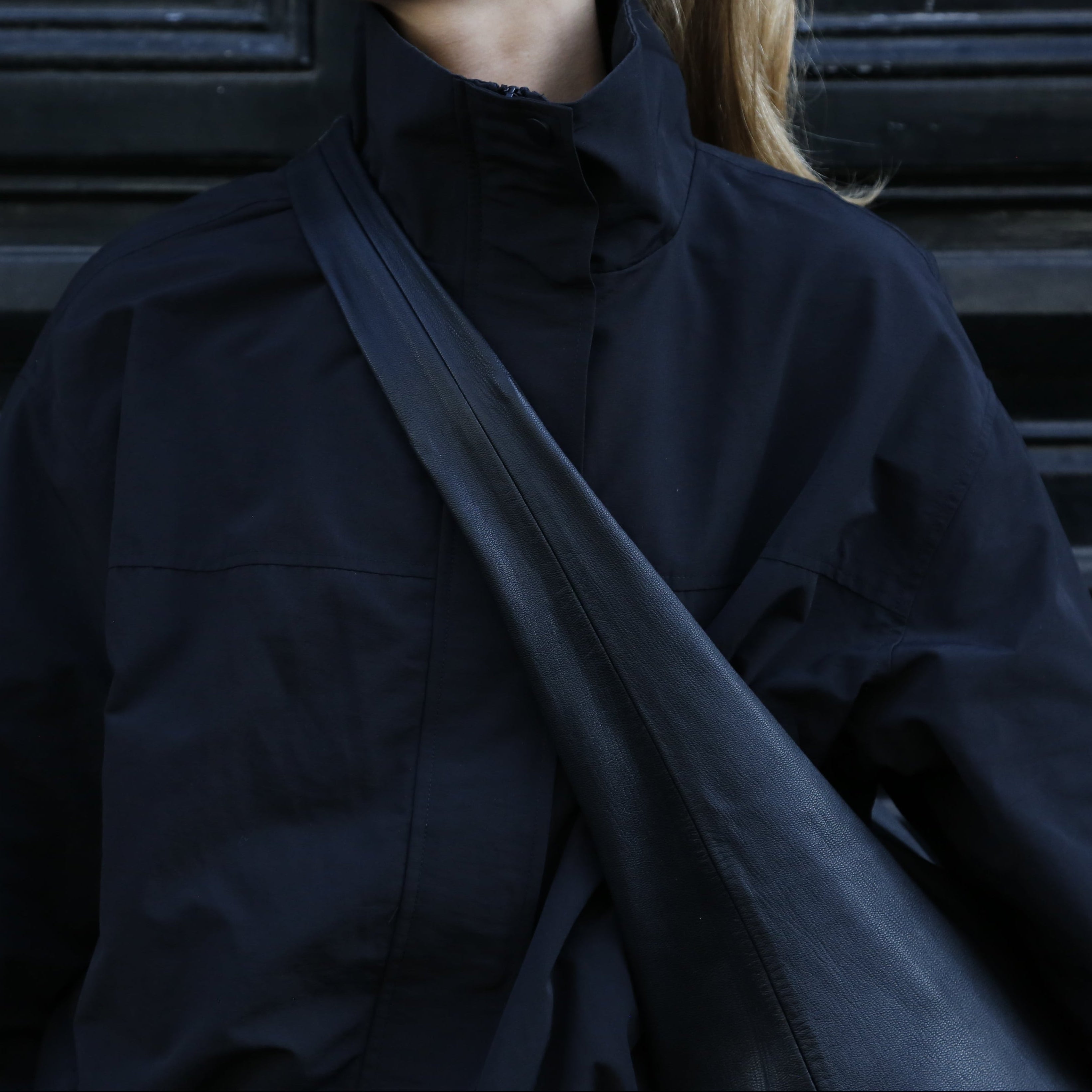 Leather Crossbody — Black
