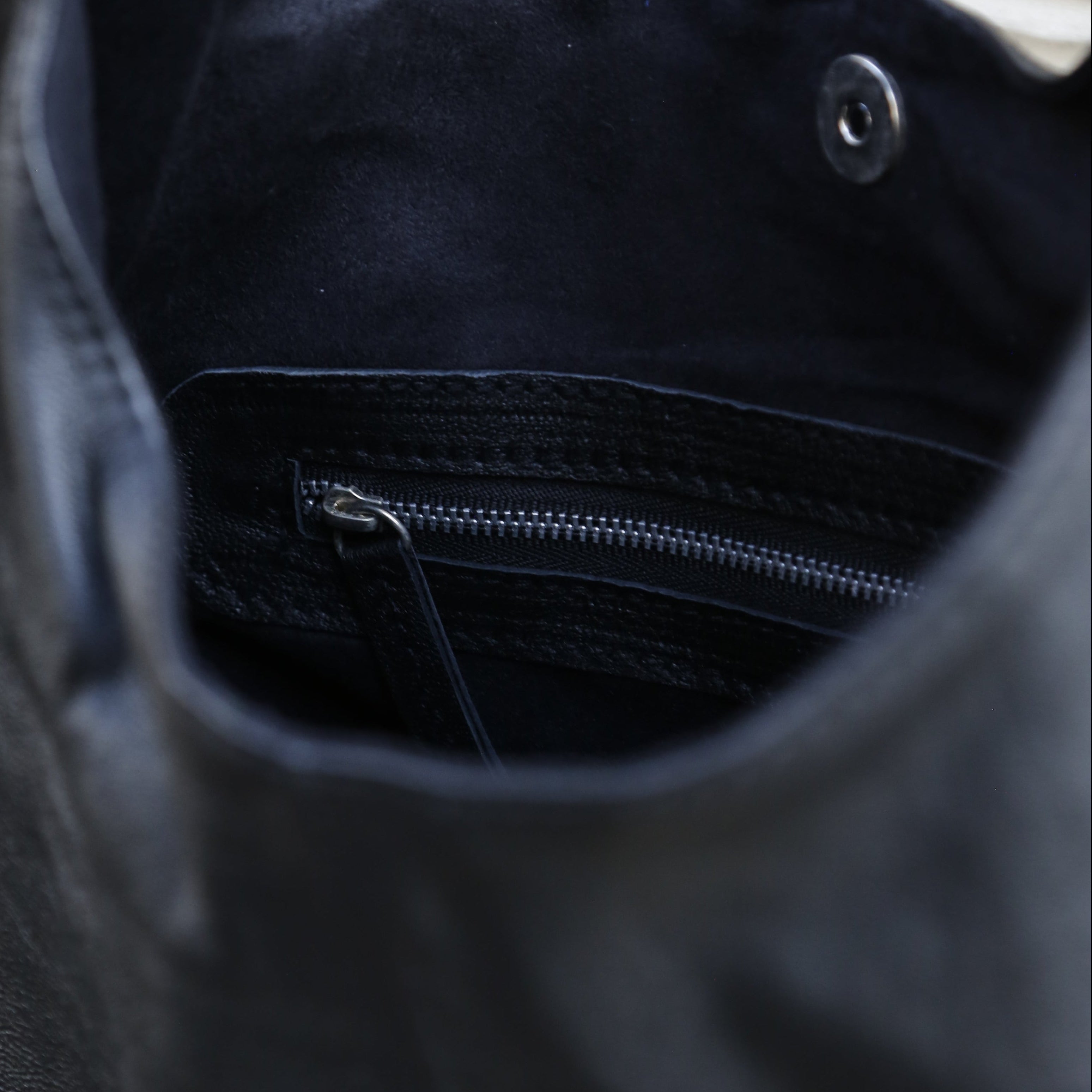 Leather Crossbody — Black
