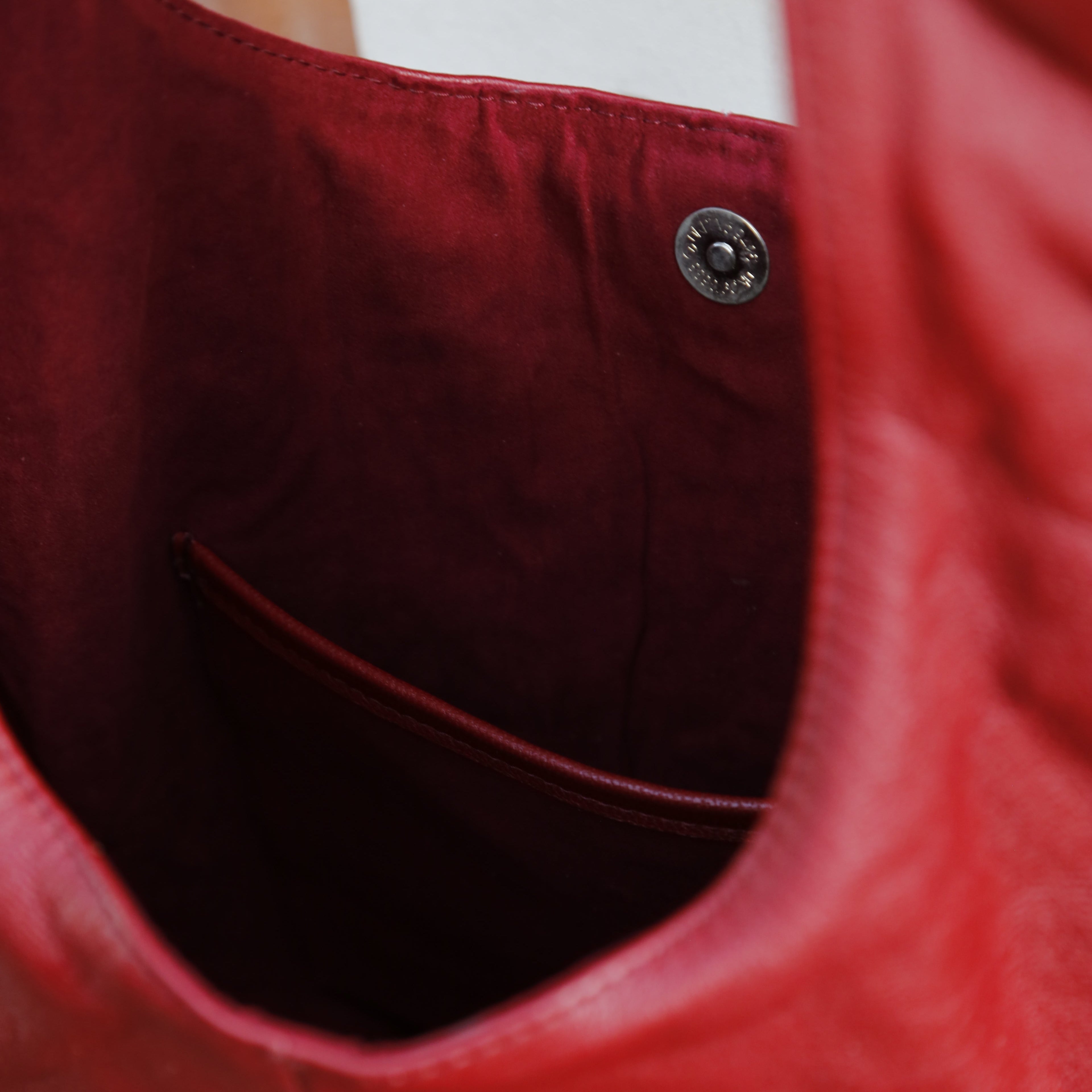 Leather Crossbody — Red